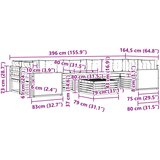  Set vanjskih sofa 8 kom. Prirodna i antracit | shoptok.hr