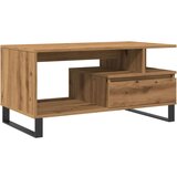 Maison Chic Klubska mizica - kavna mizica - Nizka mizica artisan hrast 90x49x45 cm inženirski les, (21755436) Cene