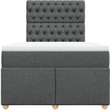  Krevet box spring s madracem tamnosivi 120 x 190 cm tkanina | shoptok.hr