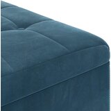  Otoman za pohranu s jastukom Plava 80 x 80 x 45 cm Baršun | shoptok.hr