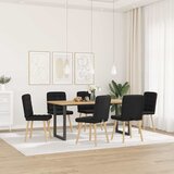 vidaXL Jedilni stoli 6 kosov črno blago, (21822438) | Shoptok.si