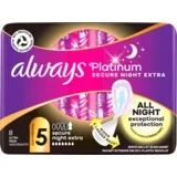 platinum secure night extra higijenski ulošci, 8kom