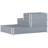  Povišena gredica s 3 razine siva 120 x 80 cm masivna borovina | Eponuda.com