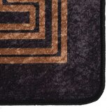 vidaXL Pralna preproga 190x300 cm črna in zlata protizdrsna | Shoptok.si