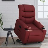 Maison Chic Naslanjač - Relax naslanjač s funkcijo vstajanja vinsko rdeče umetno usnje, (22040202) | Shoptok.si