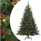vidaXL Umestno božično drevo Zelena 210 cm PVC, kovina in plastika, (5000066594) | Shoptok.si
