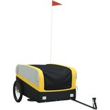 vidaXL Prikolica za bicikl crno-žuta 45 kg željezna | shoptok.hr