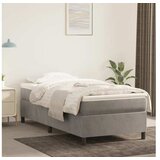  spring krevet s madracem svjetlosivi 90x190 cm baršunasti | shoptok.hr