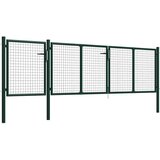  Vrtna vrata Čelik 400x100 cm Zelena | shoptok.hr