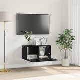 vidaXL TV omara set Črni hrast Inženirski les Srednja TV omara | Shoptok.si