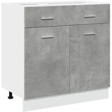 vidaXL Spodnja omarica s predalom “Lyon” betonsko siva 80x46x81,5 cm, (22010090) | Shoptok.si