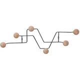 crna metalna zidna vješalica zig zag –