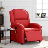  The Living Store Električni masažni naslanjač rdeče umetno usnje - Električni Masažni Stol, (21502011) | Shoptok.si