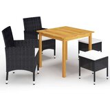  5-dijelni vrtni blagovaonski set crni | shoptok.hr