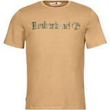 Timberland Majice s kratkimi rokavi Camo Linear Logo Short Sleeve Tee Bež