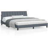 vidaXL Posteljni okvir z vzglavjem temno siv 180x200 cm žamet Cene