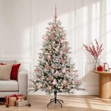  Umjetno božićno drvce s kuglicom 120 cm 150 LED lampica - Zelena i bijela 120 cm s LED-ima i ružičastim lopticama Cijene