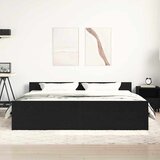  Okvir kreveta bez madraca Crni hrast 180x200 cm Inženirsko drvo | shoptok.hr