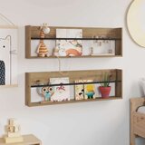  Polica za časopise 2 pcs Umjetnički hrast 100 x 12 x 30 cm | shoptok.hr