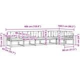  Set vanjskih sofa 6 kom. Prirodna i krem Smeđa 406 x 168,5 x 73 cm | Shoptok.si