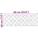  Aluminijske rebraste ploče 2 komada protiv klizanja 60x20 cm | shoptok.hr
