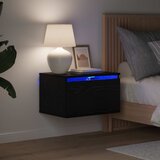  Wall-mounted noćni ormarić 2 pcs Crni hrast 50 x 36 x 30 cm | shoptok.hr