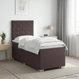  Boxspring krevet s madracem Tamno smeđa 90 x 190 cm Tkanina | shoptok.hr