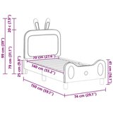  Posteljica za malčke z vzglavjem Roza 70 x 140 cm PU, (5000105435) | Shoptok.si