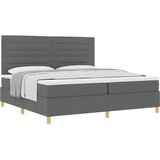  Krevet s opruga kutije Tamno siva 200 x 200 cm tkanina Zagasitosiva | Shoptok.si