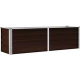 vidaXL Povišena vrtna gredica smeđa 160 x 40 x 45 cm pocinčani čelik | shoptok.hr