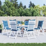  Jastuci za stolice 6 kom prošarano plavi 120x50x7 cm od tkanine | shoptok.hr