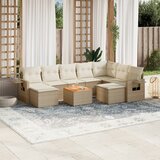 vidaXL 10-dijelni set vrtnih sofa s jastucima bež od poliratana | shoptok.hr