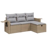  4-dijelni set vrtnih sofa s jastucima bež od poliratana | shoptok.hr