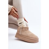 Boto Beige Patterned Platform Snow Boots Udra | Shoptok.si