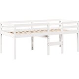  Visoki krevet s krovom bijeli 80 x 200 cm od masivne borovine | shoptok.hr