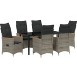  Set od 7 dijelova za montažu s jastučićima sivi poli ratan | shoptok.hr