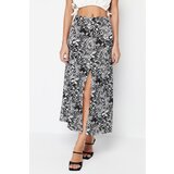 Trendyol Black Patterned Midi Length Woven Skirt | Shoptok.si