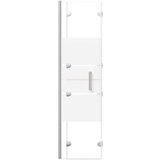 vidaXL Sklopiva pregrada za tuš ESG 100 x 140 cm bijela | shoptok.hr