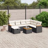 vidaXL 8-dijelni set vrtnih sofa od poliratana s jastucima crni | shoptok.hr