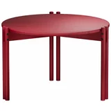 Karup Design Crveni okrugao stolić za kavu od masivnog bora ø 60 cm Sticks –