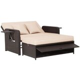 Vrt > Pohištvo za vrt Sedežna garnitura iz ratana - 2 v 1 - počivalnik ali vrtna sedežna garnitura, dim. 170 x 120 x 91 cm, bež | Shoptok.si