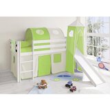 MID.YOU Igralna Postelja Kasper, 90x200, Zelena, Tobogan, Stolp | Shoptok.si