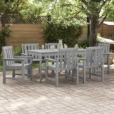  Vrtni jedilni stol 6 pcs Svetlo siva 65,5 x 55,5 x 88cm, (5000045044) | Shoptok.si