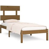  Posteljni okvir medeno rjav iz trdnega lesa 100x200 cm, (20644008) | Shoptok.si