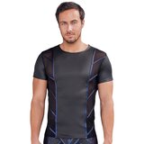 NEK Cool Matte Look Shirt with Blue Metallic Stripes 2162016 Black S Cijene