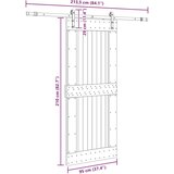 vidaXL Klizna vrata s priborom za montažu 95 x 210 cm masivna borovina | shoptok.hr