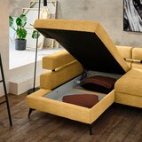Hom`in KOTNA SEDEŽNA GARNITURA, šenilja barve karija | Shoptok.si