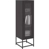 vidaXL Visoka omara črna 36x39x123 cm hladno valjano jeklo | Shoptok.si