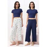 TRENDYOLMILLA Ženski set donjih delova pidžame Thmss26Pj00003, 2 komada, Plavi | Eponuda.com