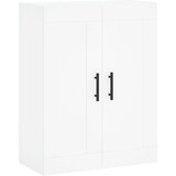  Visoka komoda bijela 69,5x34x180 cm konstruirano drvo Slike